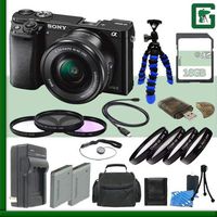 Sony Alpha A6000 Digital Camera with 16-50mm Lens + 16GB Green's Camera Bundle 7