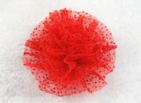 10pcs Brilliant Organza By Dusting Volume Spend Appliques Sewing Wedding U Pick (Red)