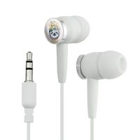 Graphics and More Happy Sloth Flowers in Hair Novelty in-Ear Earbud Headphones - White