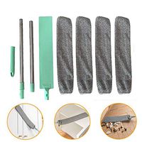 Gap Dust Cleaning Flat Head Brush, Adjustable Lengthening Telescopic Rod Dust Ash Cleaning Tools, Wet and Dry Cleaning Artifact Duster for Home, Bed Bottom, Sofa Gap