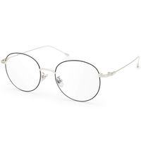 Livho Blue Light Blocking Glasses Anti Glare UV Filter Retro Round Ultra Lightweight Computer Gaming Glasses (Silver Black Frame)