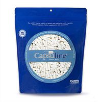 Colored Size 000 Empty Gelatin Capsules by Capsuline - White/White 5000 Count |Kosher & Halal Certified |Gluten Free