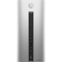HP Pavilion 550-A114 Pc Mt/65W AMD:A8-6410/A8X4-2.0G 8Gb/1-Dimm 1Tb/7200Rpm Dvdrw Mr Gbe 802.11B/G/N+Bt Amd-Radeonr5/Igp W10H-64, Silver-White, MT (Refurbished)
