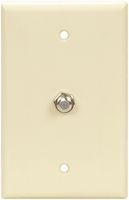 EATON Wiring 2072A-SP-L Flush Mount Mid Size Wall Plate with Coaxial Adapter, Almond