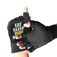 Unisex Eat Sleep Ride Repeat Fingerless Gloves for Arthritis & Carpal Tunnel Pain Relief