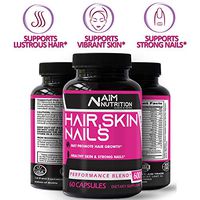 Hair Skin & Nails Supplement - Biotin Capsules Enriched with Vitamins, Calcium & Iron for Better Hair Growth, Glowing Skin & Stronger Nails (60 Capsules)
