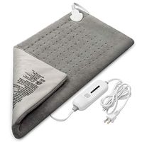 AISIKER Heating Pad for Neck, Shoulder, Back Pain Relief, Ultra Soft Fast-Heating Washable Large Size Electric Heated Pad Therapy Wrap for Muscle Cramps with Auto Shut Off - 12" x 24" (Gray)