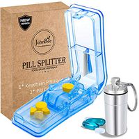 Pill Cutter for Small Pills. The Best Pill Splitter Ever! Design in The USA. Doubles As a Pill Box. Excellent Medicine Slicer. Keychain Pill Holder As Bonus.