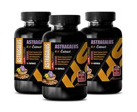 antioxidant Immune Booster - Astragalus Root 4:1 Extract 1200 MG - Kidney Support Vitamins - 3 Bottles 270 Capsules