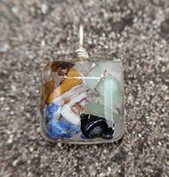 Hawaiian Healing Orgonite-Orgone Energy Pendants for Depression and Anxiety with Lapis Lazuli, Tiger's Eye and Green Adventurine (Large Bar)