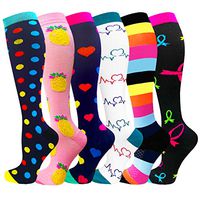 Compression Socks Women & Men 20-30 mmHg (3/6 Pairs), Best Athletic & Medical Running Flight Travel Pregnant