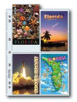 Print File 8mil Polypropylene Postcard Album Pages, 25 Pack