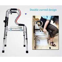 XIAOXIAO Walking Frame, Folding Walker Adjustable Walking Frame Aluminum Alloy Walking Frame for Elderly Training