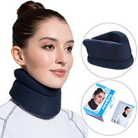 Velpeau Neck Brace -Foam Cervical Collar - Soft Neck Support Relieves Pain & Pressure in Spine - Wraps Aligns Stabilizes Vertebrae - Can Be Used During Sleep (Enhanced, Milk-White, Large, 3″)