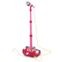 LilPals Princess Karaoke -Children's Toy Stand Up Microphone Play Set w/ Built-in MP3 Player, Speaker, Adjustable Height (Pink)