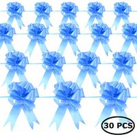 Star Quality Elegant Pull Bow for Gift Package | Solid Color Gift Decoration Bow Great for Wedding, Birthday and Parties (5 Inch, Light Blue)