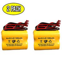 (2 Pack) Lithonia EMBACN2410 ELB2P401N ELB 2P401N 2.4v Exit Sign Emergency Light NiCad Battery Pack Replacement Powercell PCHA4/5-2-SR-LC Lithonia ELB0310 ELB 0310 OSA098 NIC1158 Ni-CD AA 1200mAh