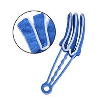 Superio Blinds Cleaner Duster Brush with Microfiber Sleeve - 3 Cleaning Heads Ultra Microfiber Duster for Window Blinds, Shutters, Shades, Air Conditioner Vents, in Home or Car