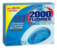2000 Flushes - 208086 Blue Plus Bleach Automatic Toilet Bowl Cleaner, 3.5 OZ [Twin-Pack]