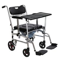 Bedside Commodes III- Old Man Toilet/Pregnant Woman Commode Chair/Hemiplegic Rehabilitation Wheelchair Aluminum Alloy Collapsible Pulley With Pedal Mobile Wheelchair