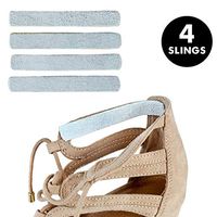 Heel Lovers Suede Leather Adhesive Slings (4 Slings)- Strap Cushion Grips for High Heels, Wedges, and Ankle Strap Shoes