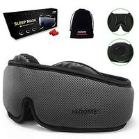 Sleep Mask for Women Men, 3D Contoured Eye Mask for Sleeping with Breathable Memory Foam, 100% Light Blocking Eye Covers with Anti-Slip Adjustable Strap for Travel/Naps, Include Earplugs & Carry Pouch
