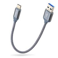 COOYA USB 3.0 Type C Cable,1Ft Fast Charging Durable Cable,Nylon Braided Hi-Speed Charger Cord for Samsung Galaxy S10 Plus, S10, S10e, S8, S8 Plus, Note 8, LG Stylo 4, V20, G6, Moto Z2 Force and More