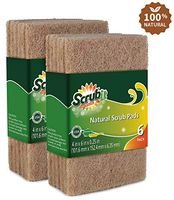All Natural Scouring Pad by Scrub-it - Cuts Through Kitchen Dirt with Ease - Dish and Pot Non-Scratch Scrubber - 100% Natural Sisal Cleaning Scrubbing Pads - No Harmful Chemicals -12 Pack