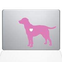 The Decal Guru I Love My Labrador Retriever Decal Vinyl Sticker, 11" MacBook Air, Pink (1473-MAC-11A-BG)