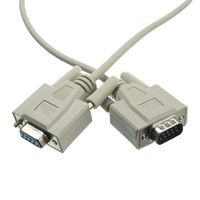 GOWOS Null Modem Cable, DB9 Male to DB9 Female, UL Rated, 8 Conductor, 6 Foot - Beige Molded Cross Serial Extension Adapter Wire