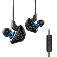 KZ ES3 Dynamic Hybrid Dual Driver In Ear Headphones (Blue with Mic)