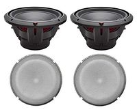 2) Rockford Fosgate P2D4-12 12" 1600W Car Subwoofers + 2) Mesh Grille Inserts