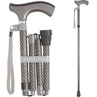 Switch Sticks Aluminum Adjustable Folding Cane and Walking Stick collapses and adjusts from 32 to 37 inches, Engraved Graphite