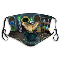 Face Mask Unisex Dust Masks Witch roowl Witch roowl Cartoon Halloween gam Outer Masks