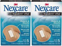 Nexcare Absolute Waterproof Premium Adhesive Pad, 2-3/8" x 4"-5ct (Pack of 2)