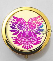 BlackKey Owl Animal 3-Compartment Decorative Pocket Gift Box Case Organizer for Pill, Color 2 -1895