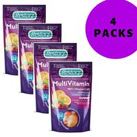 Restorz Multivitamin Gummies for Adults - 4 Resealable Travel Packs - All Natural Dietary Support with Vitamin C and D for Bones, Muscles, Eyes and Immune Health - Assorted Flavors (56 Gummies)