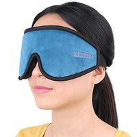 PeNeede 100% Blackout 3D Sleeping Eye Mask Contoured, Soft Memory Foam Molded Night Sleep Mask Eye Cover for Women/Men, Adjustable Comfort Blindfold Eye Shades for Nap/Migraine/Camping/Travel (Blue)