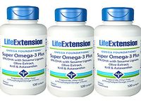 Omega-3 Plus EPA/DHA, Sesame Lignans, Olive Extract, Krill, Astaxanthin (3 Pack)