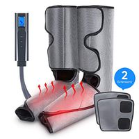 Foot and Leg Massager with Heat Calf Massager for Circulation 6 Massage Modes 3 Intensities Helpful for Relaxation with Controller, Suitable for Legs, Feet, Home & Office Use (with 2 Extensions)