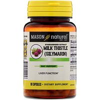 Mason Natural Milk Thistle 150 Mg Liver Cleanser Dietary Supplement Capsules - 60 Ea