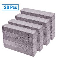 YoleShy 20 Pcs Pumice Stones Sticks Cleaner, Grey Pumice Scouring Pad for Cleaning Toilet Bowl Ring, Bath, Household, Kitchen, Pool - Removing Rust & Lime Calcium