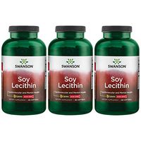 Swanson Soy Lecithin Non-GMO 1.2 g 180 Sgels 3 Pack