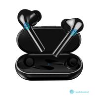 True Wireless Earbuds Bluetooth 5.0 Headphones Touch Control Waterproof Mini in-Ear Earphones with Mic Charging Case Noise Cancelling Headsets Compatible with Android iOS iPhone Samsung Black