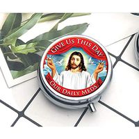 Guild Jesus Pill Box - Compact 1 or 2 Compartment Medicine Case