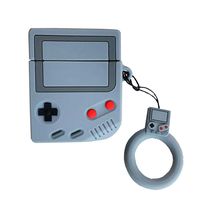 Airpods Case,Cute Cartoon Airpods Silicone Case Shockproof Cover Game Boy Shape Case for Apple Airpods 1 & 2 Best Gift for Girls Boys Women Men Gray