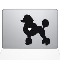 The Decal Guru I Love My Poodle Decal Vinyl Sticker, 15" MacBook Pro (2016 & Newer Models), Black (1474-MAC-15X-BLA)