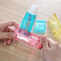 ISKYBOB 3 Pieces Plastic Tube Squeezer Toothpaste Dispenser Holder Stand for Bathroom, Kitchen, Art, Hair Salon, Random Color