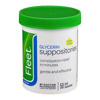Fleet Laxative Glycerin Suppositories,50 Count, Pack of 12