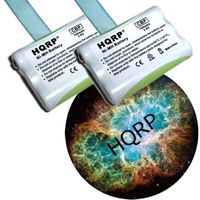 HQRP Two Cordless Phone Batteries for Energizer ER-P2419 / ERP2419 Replacement Plus Coaster